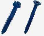 12 Items 408 Pieces Flat & Hex Head Concrete Screw Anchor Kit with Bits